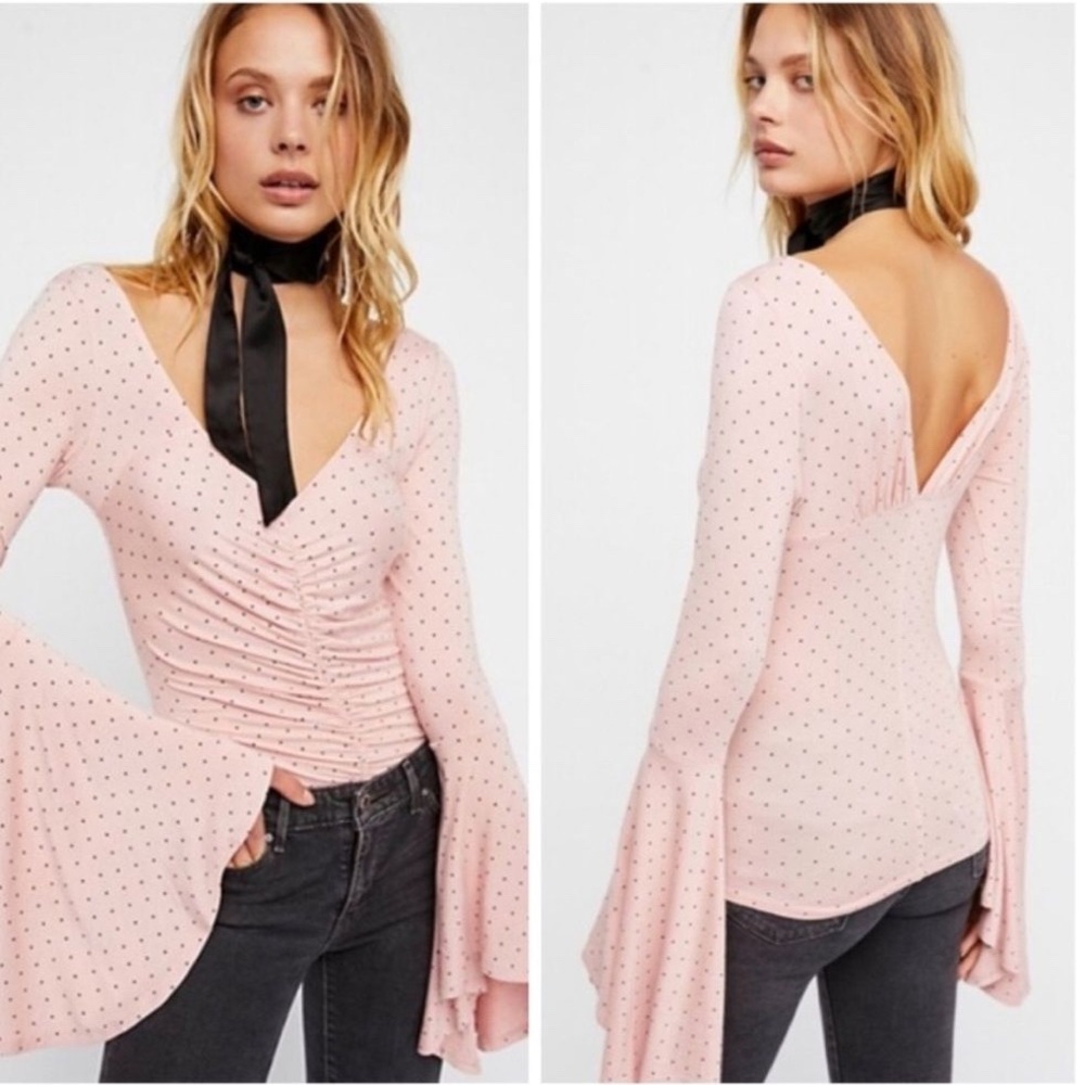 We The Free What A Babe Bell Sleeves Top Size XS